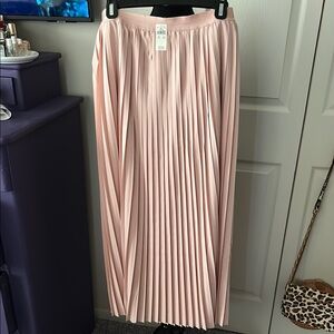 Aerie Pink Pleated Maxi Skirt for Cocktail
